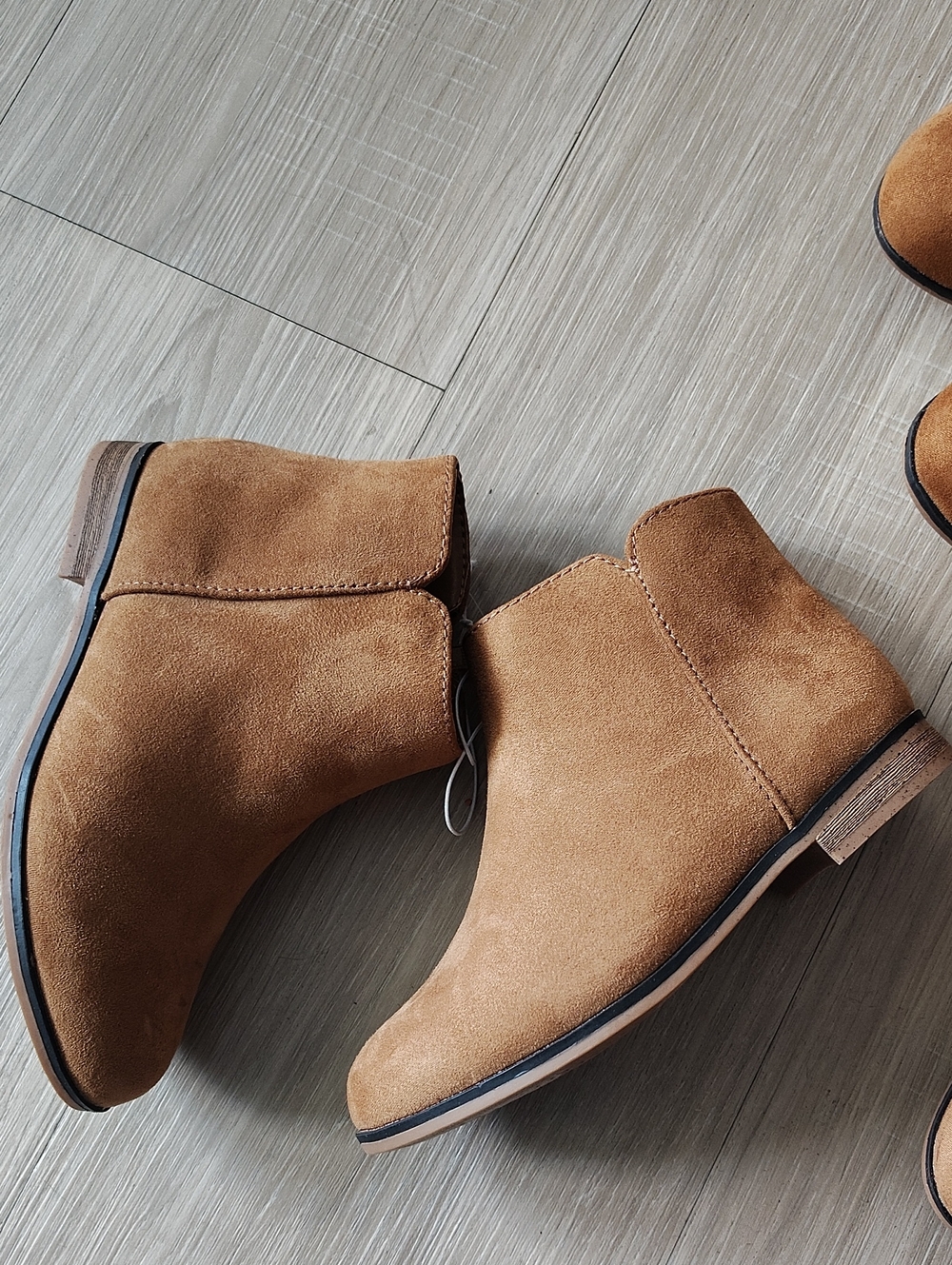 Cat & Jack Girls' Suede Ankle Boots in Brown